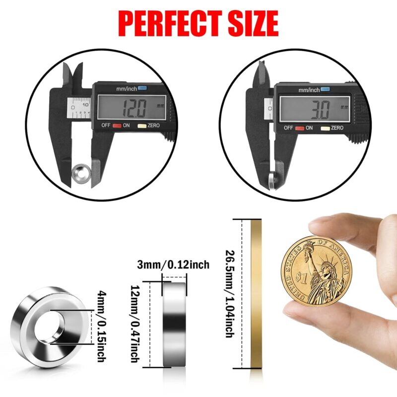 Imanes Neodimio 12x4x3mm, Iman Super Fuerte Pack 10 Unidades
