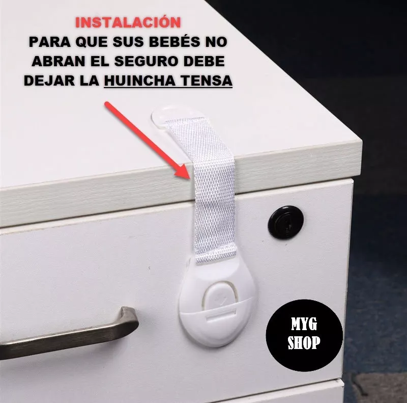 Seguro de Puertas y Gavetas para Bebes Seguridad Protección